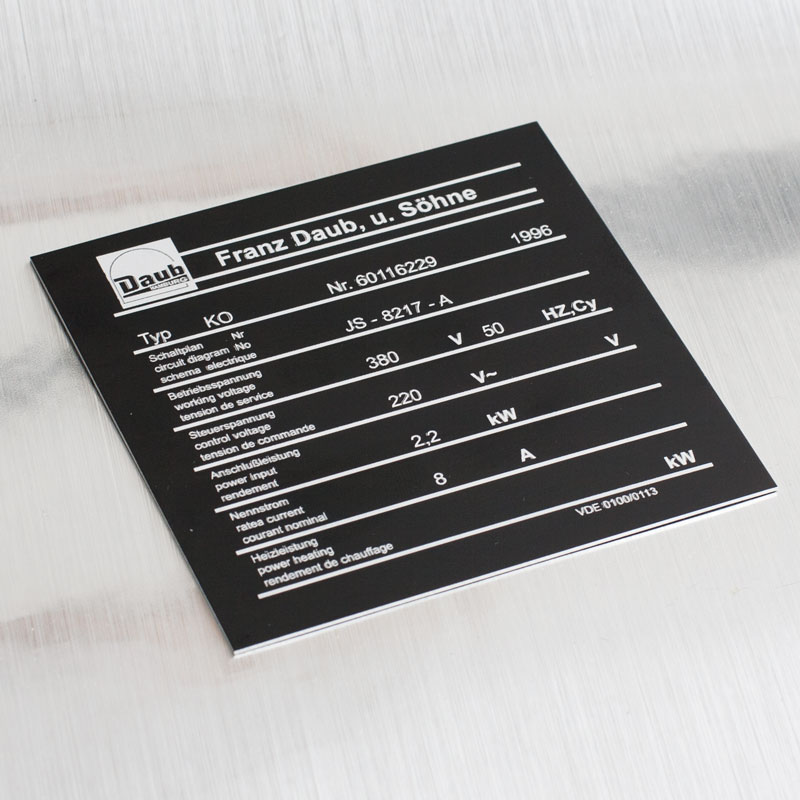 Specjalna tabliczka aluminiowa w różnych kolorach